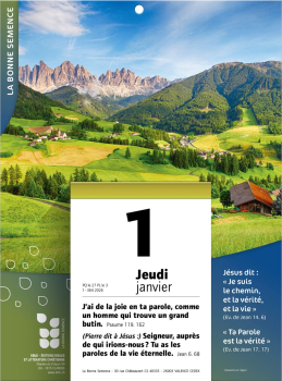 Calendriers à effeuiller „La Bonne Semence 2026" Français